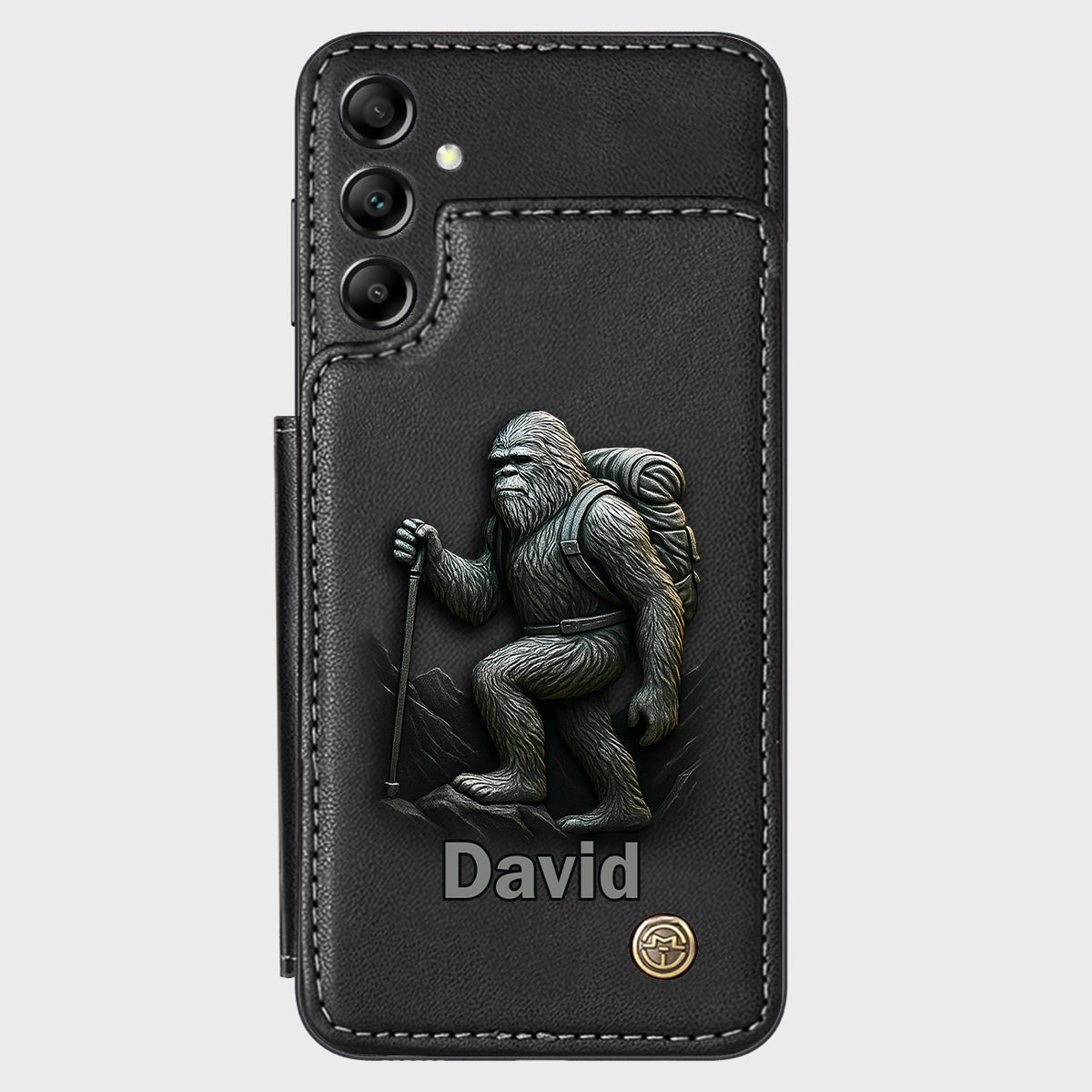 Sasquatch - Personalisierte Handyhülle mit Wanderbrieftasche