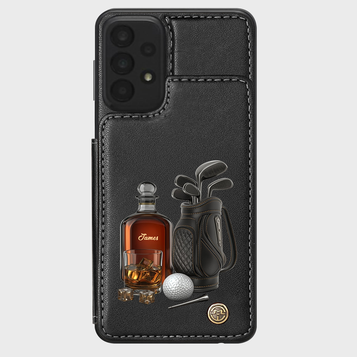 Whiskey & Golf - Personalized Golf Wallet Phone Case