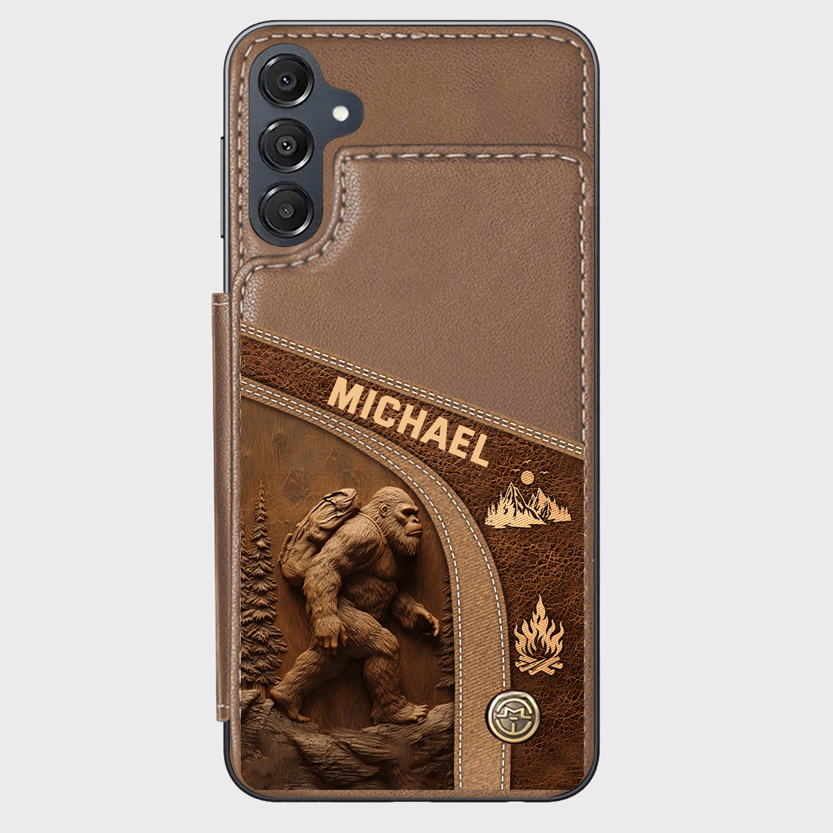 Sasquatch - Personalized Hiking Wallet Phone Case