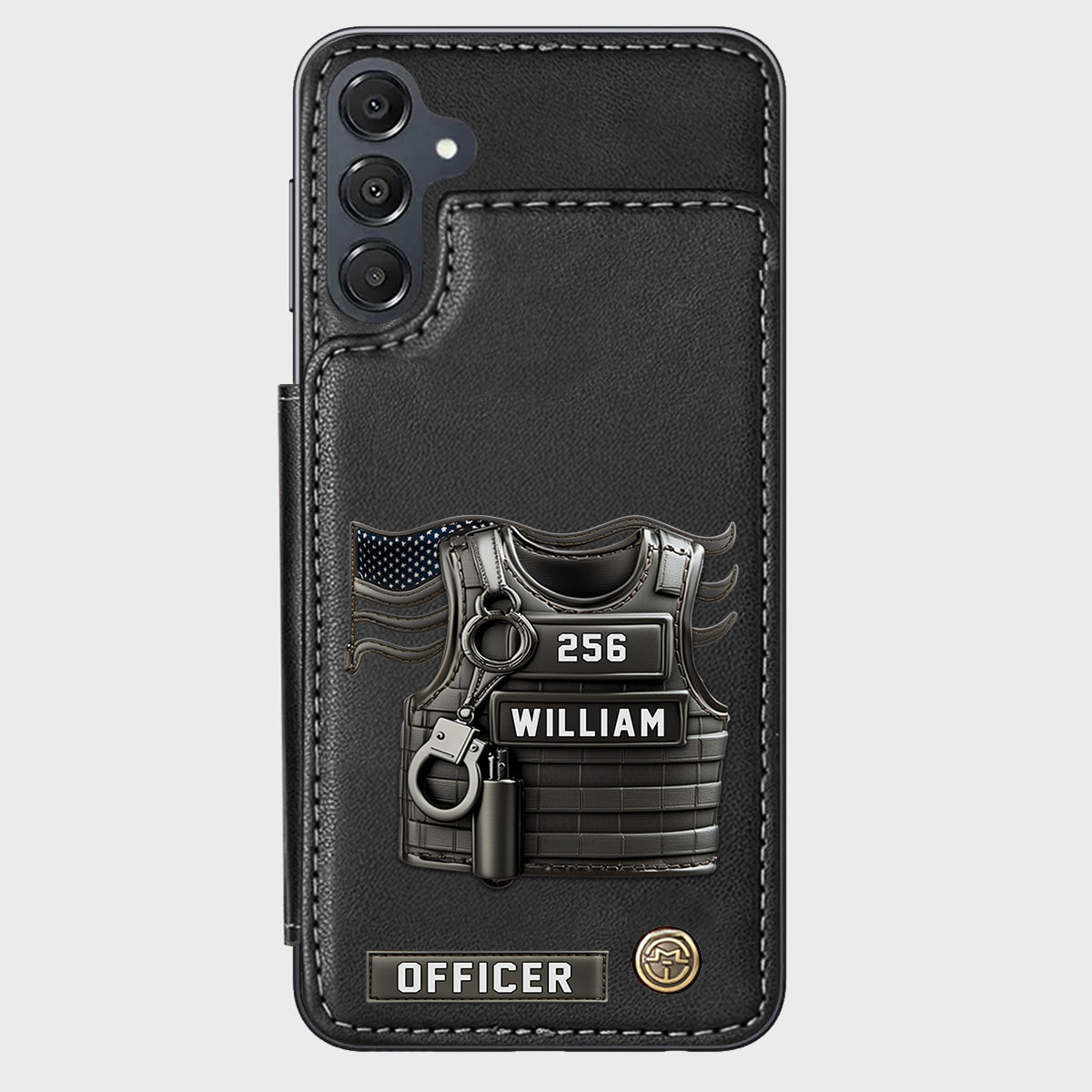 Serve And Protect - Personalized Police Officer Wallet Phone Case