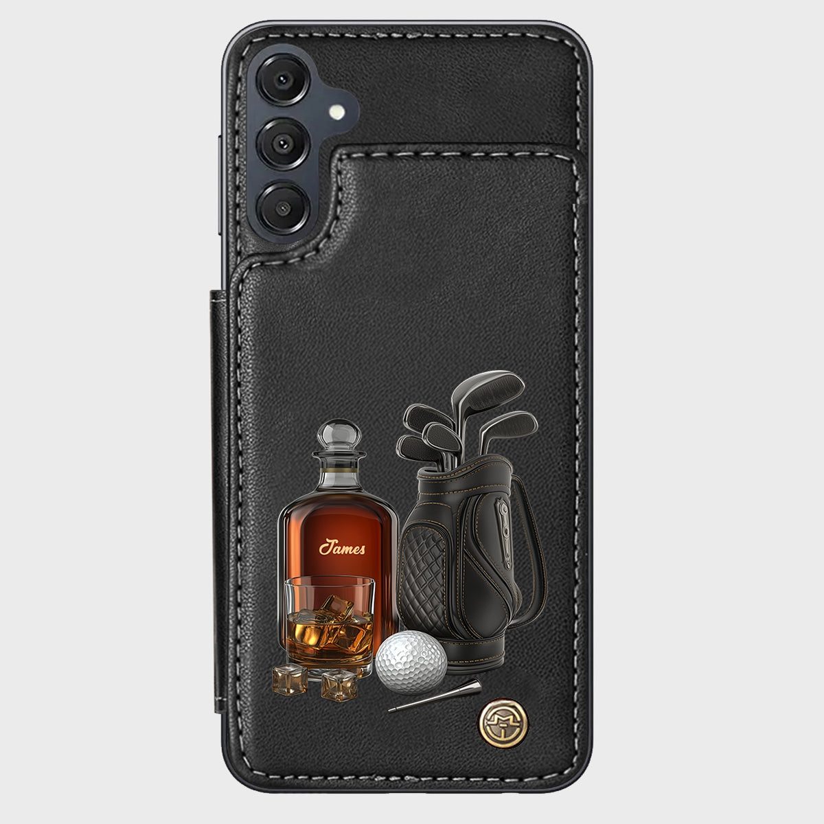 Whiskey & Golf - Personalized Golf Wallet Phone Case