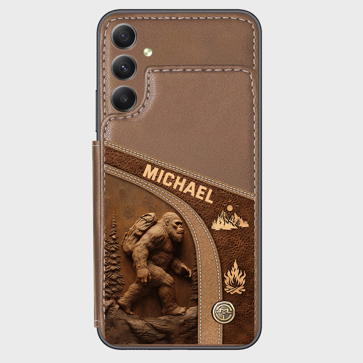 Sasquatch - Personalized Hiking Wallet Phone Case