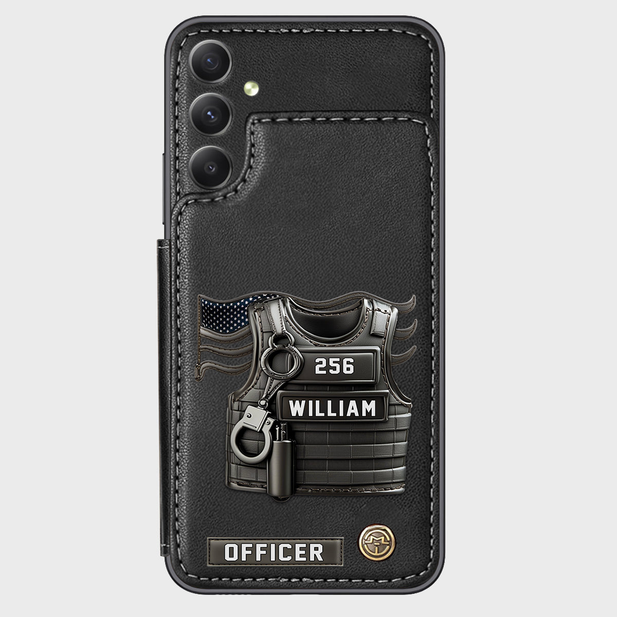 Serve And Protect - Personalized Police Officer Wallet Phone Case