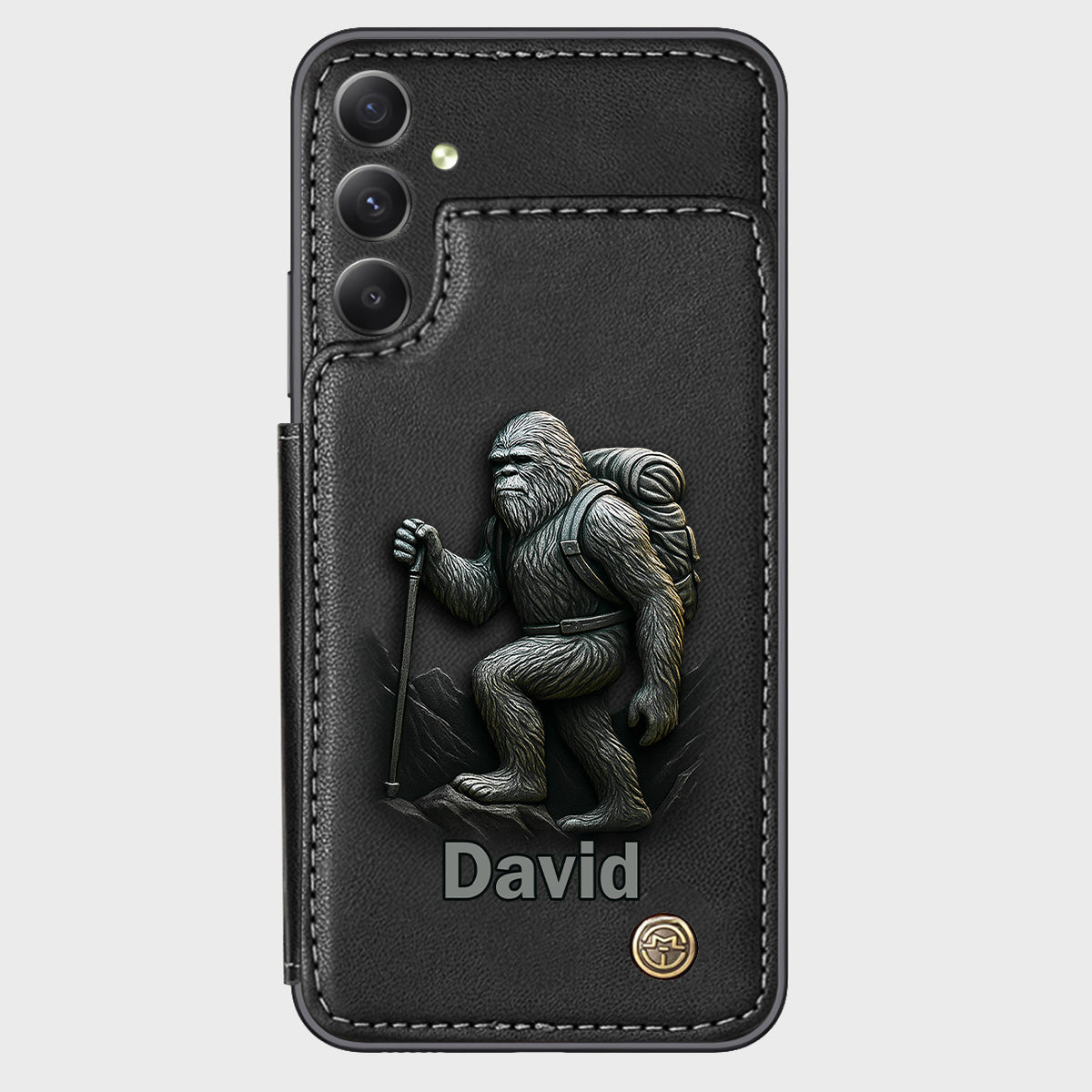 Sasquatch - Personalisierte Handyhülle mit Wanderbrieftasche