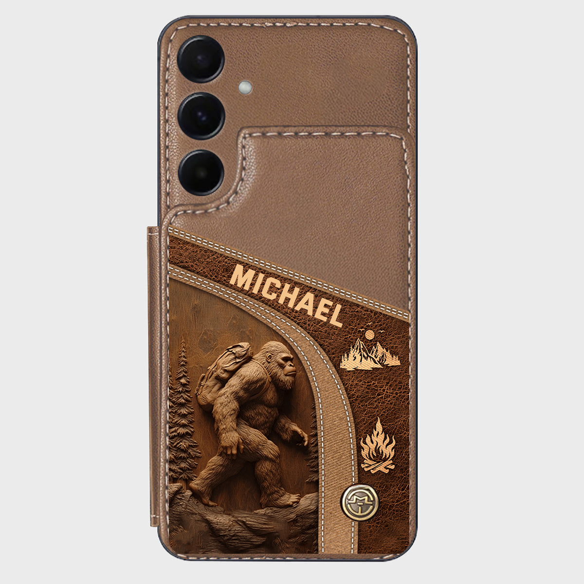 Sasquatch - Personalized Hiking Wallet Phone Case