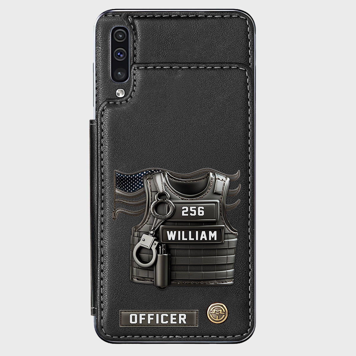 Serve And Protect - Personalized Police Officer Wallet Phone Case