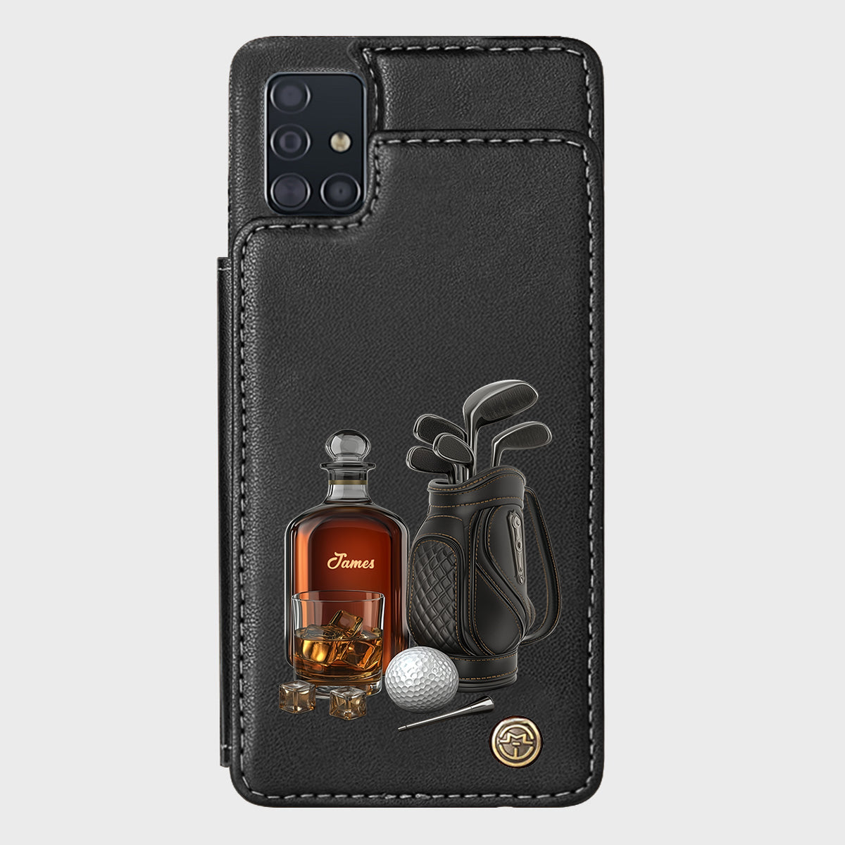 Whiskey & Golf - Personalized Golf Wallet Phone Case