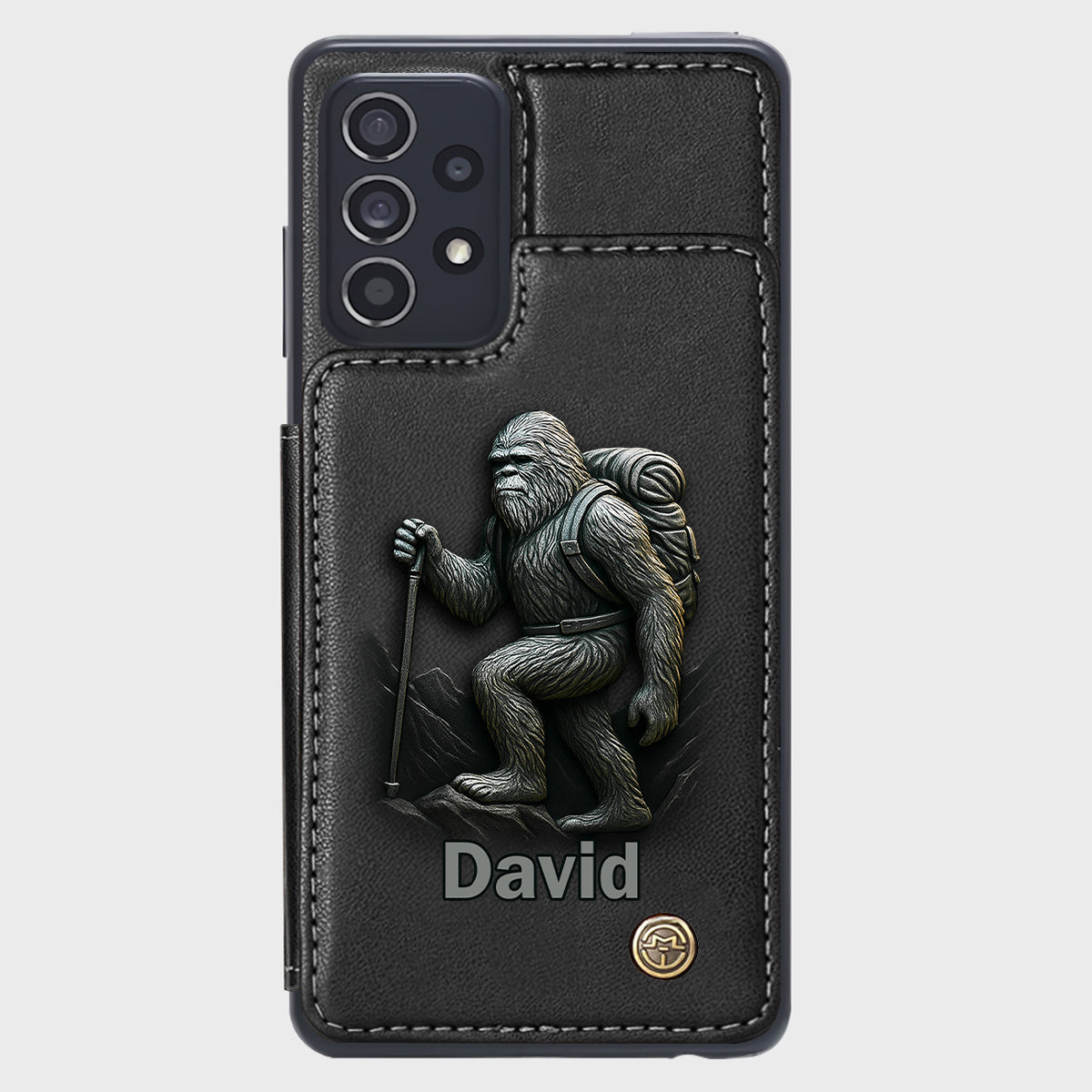 Sasquatch - Personalisierte Handyhülle mit Wanderbrieftasche