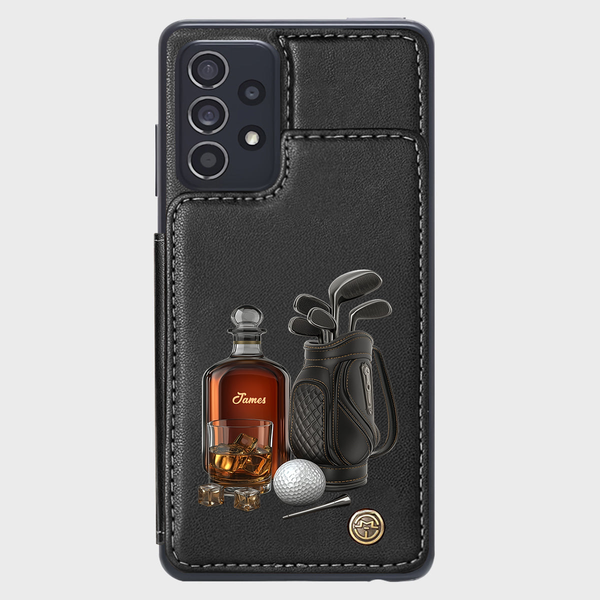 Whiskey & Golf - Personalized Golf Wallet Phone Case