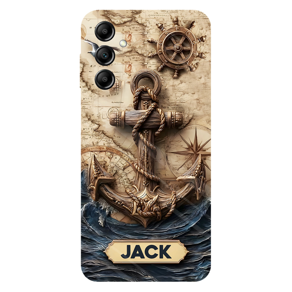 Stolzer Segler – Personalisierte Handyhülle mit Bootsmotiv und Volldruck