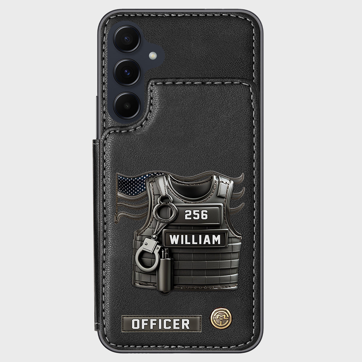 Serve And Protect - Personalized Police Officer Wallet Phone Case