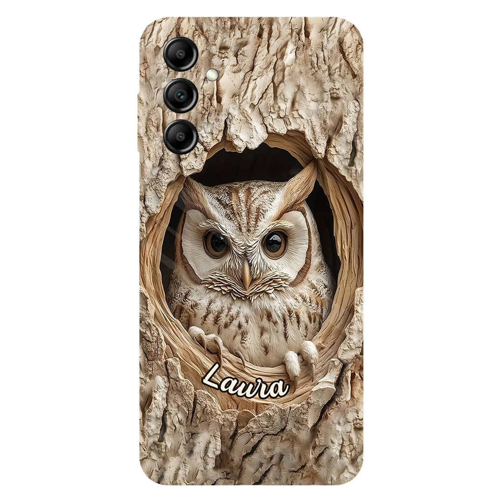 Hollow Watcher - Personalized Owl Full Print Phone Case