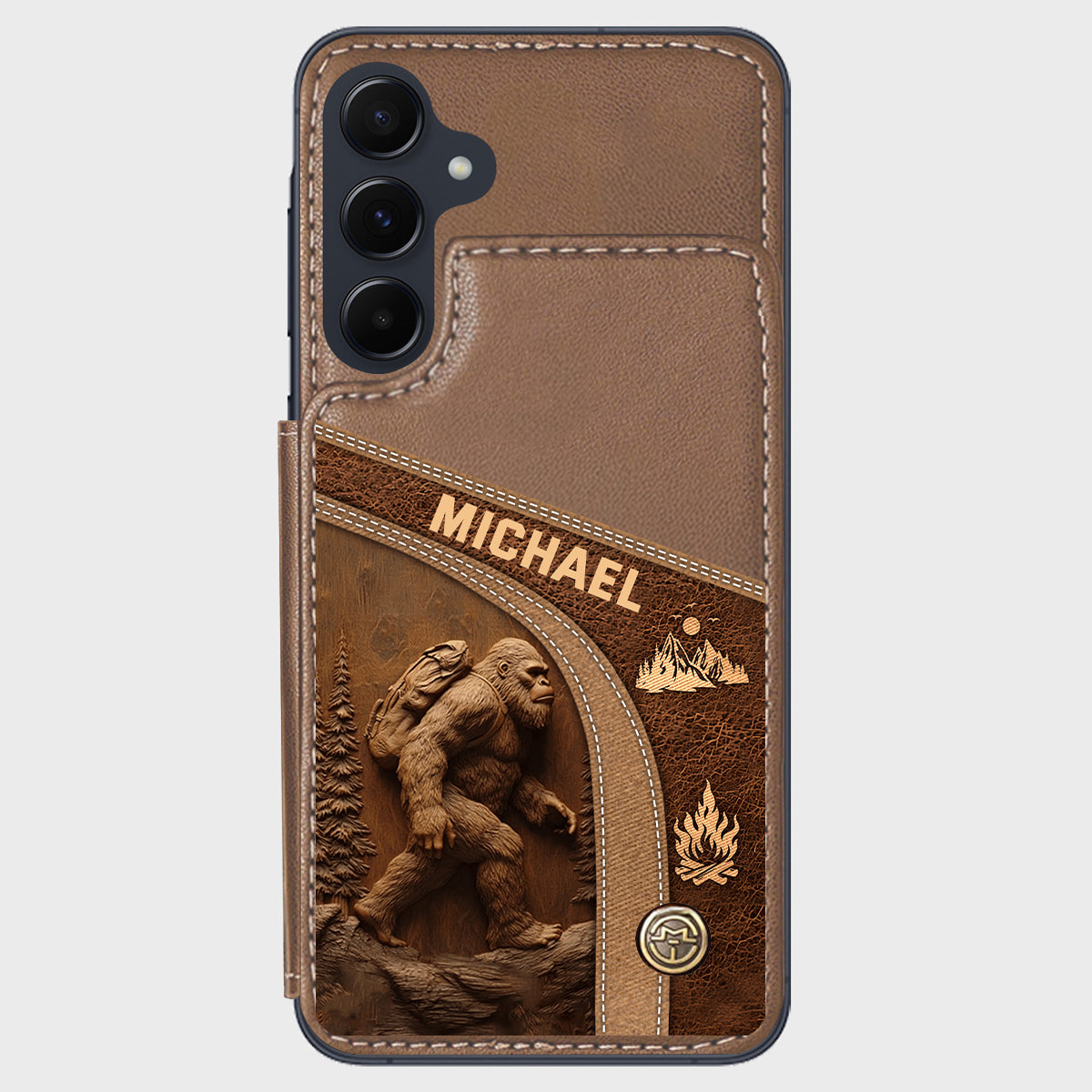 Sasquatch - Personalized Hiking Wallet Phone Case