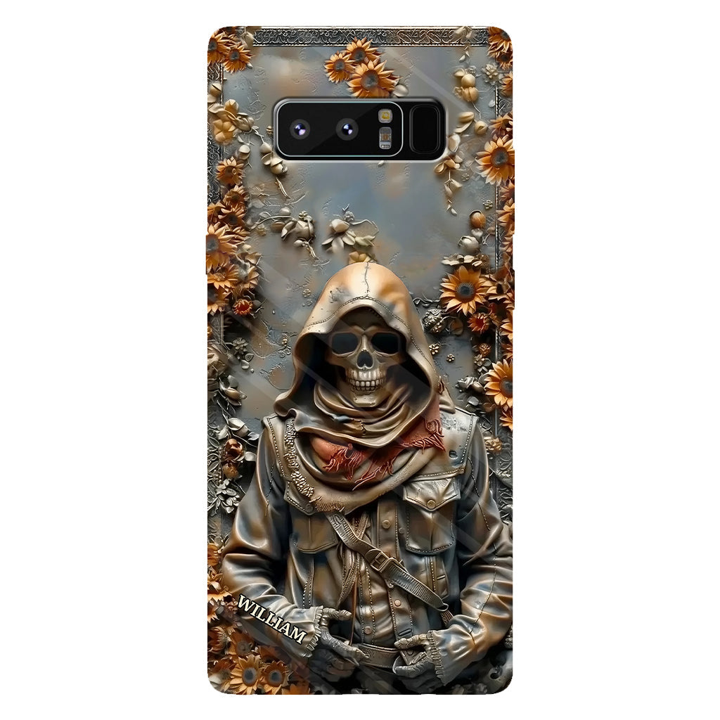 Vintage-Totenkopf – Personalisierte Handyhülle mit Totenkopf-Vollbild