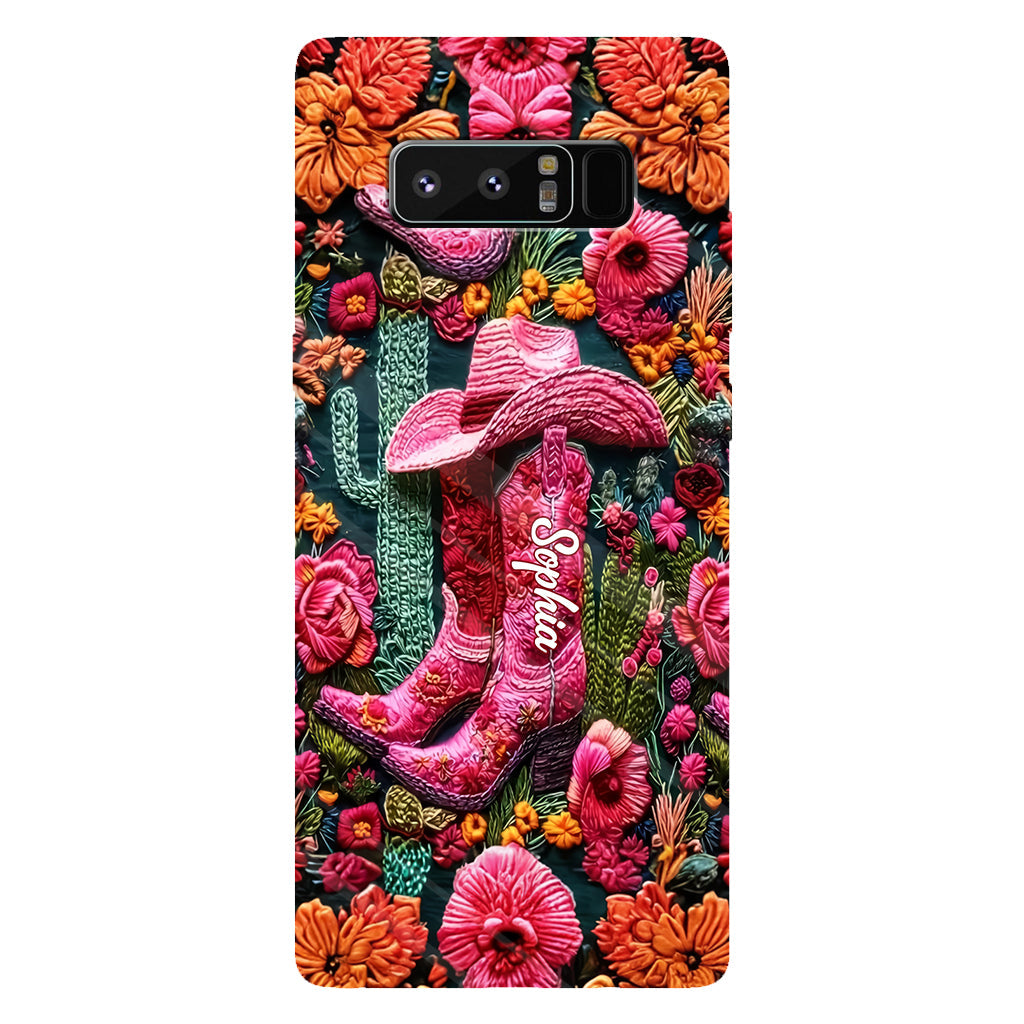 Pink Cowgirl – Personalisierte Handyhülle im Country-Girl-Stil mit Volldruck