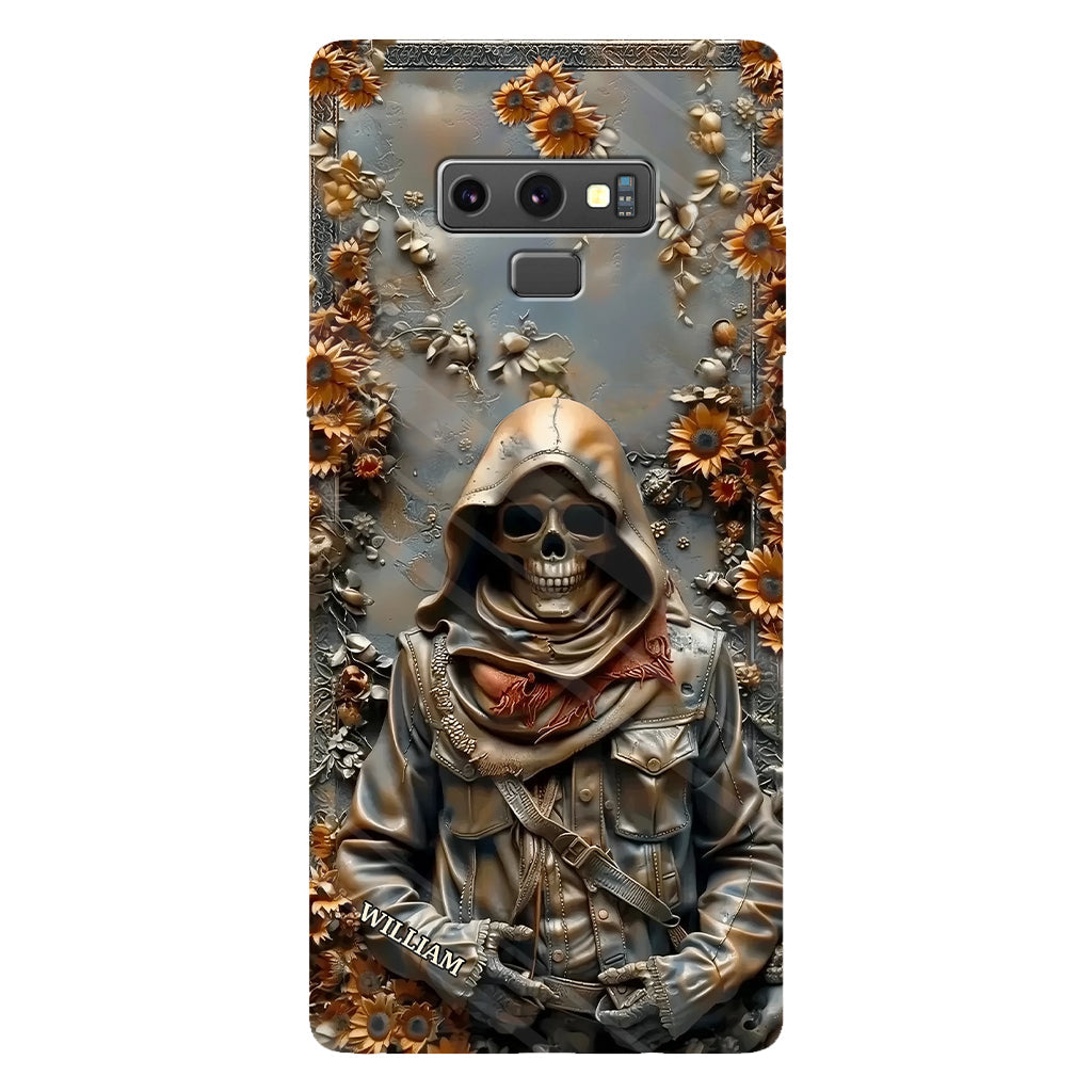 Vintage-Totenkopf – Personalisierte Handyhülle mit Totenkopf-Vollbild