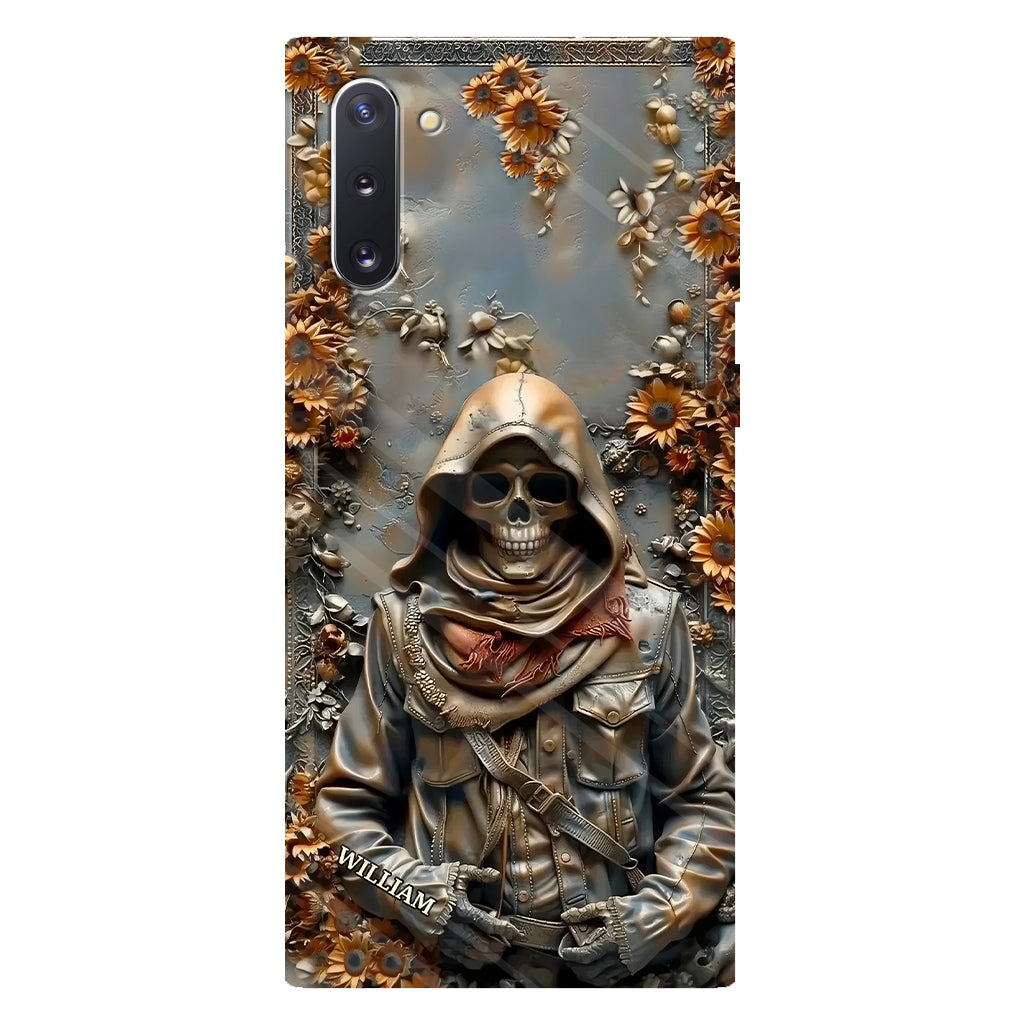 Vintage-Totenkopf – Personalisierte Handyhülle mit Totenkopf-Vollbild