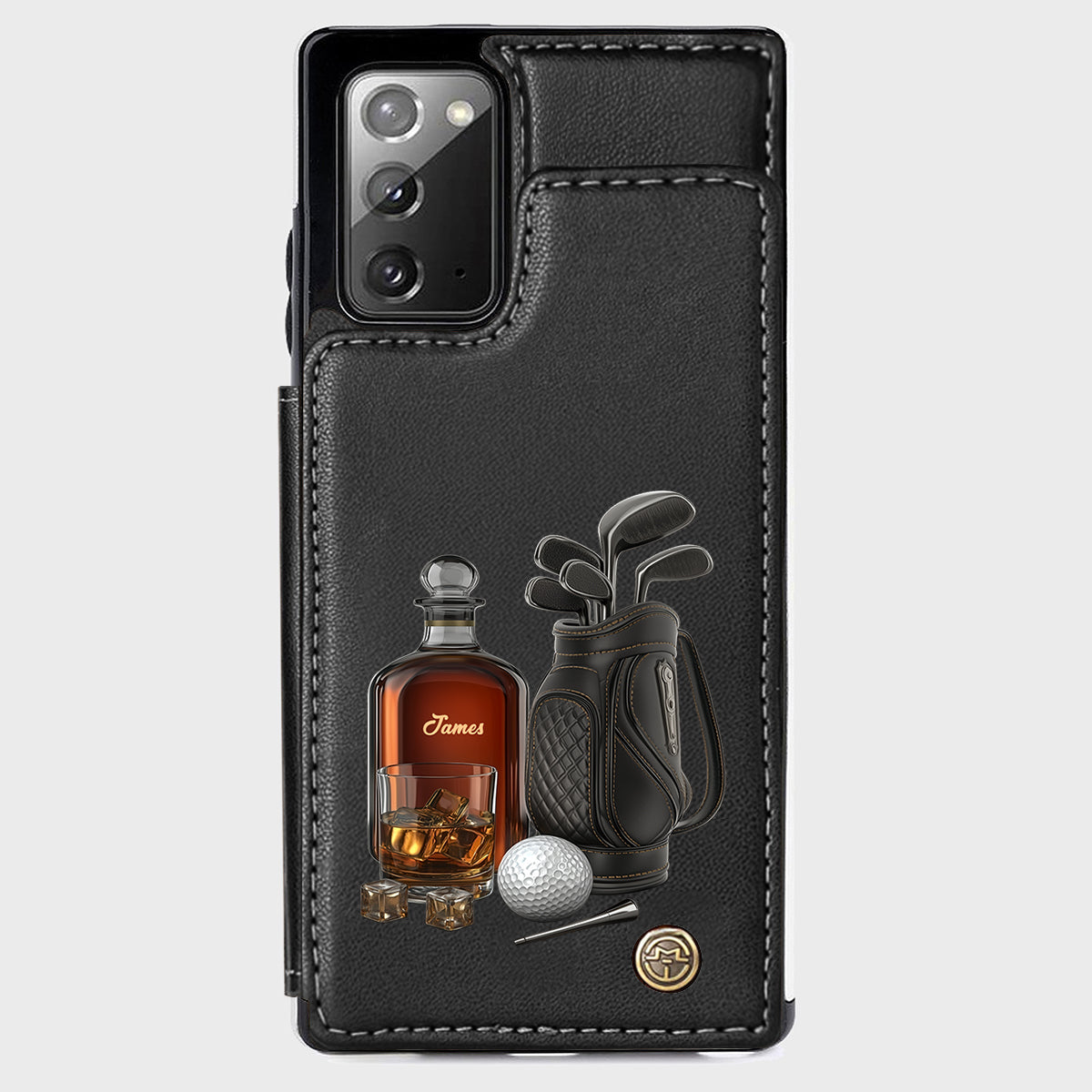 Whiskey & Golf - Personalized Golf Wallet Phone Case