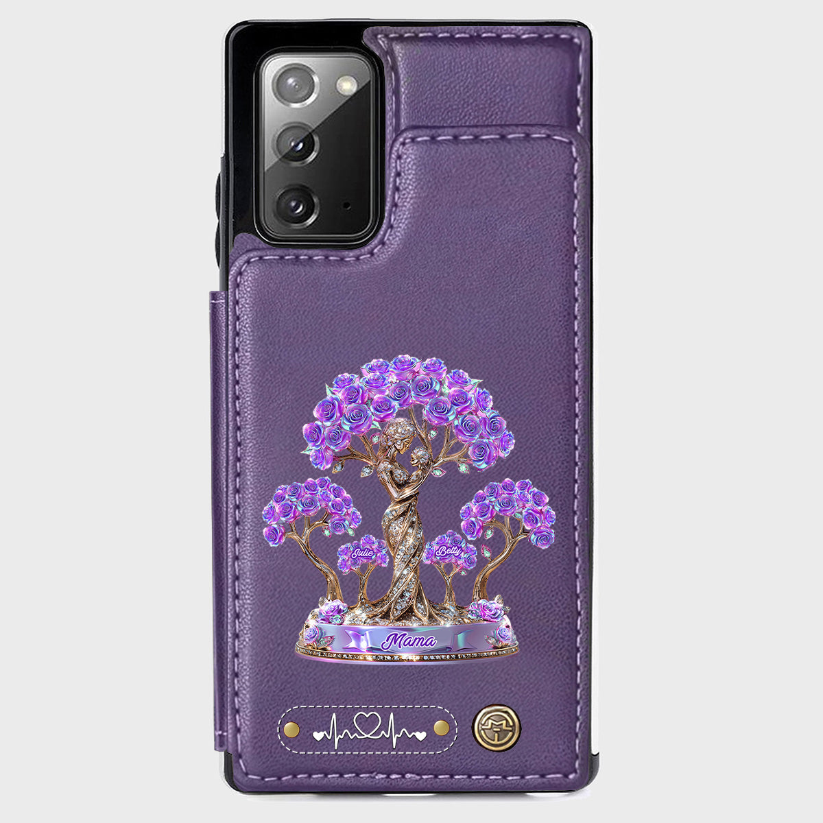 Die beste Mama aller Zeiten – Personalisierte Handyhülle mit Geldbörsenfunktion für Mütter