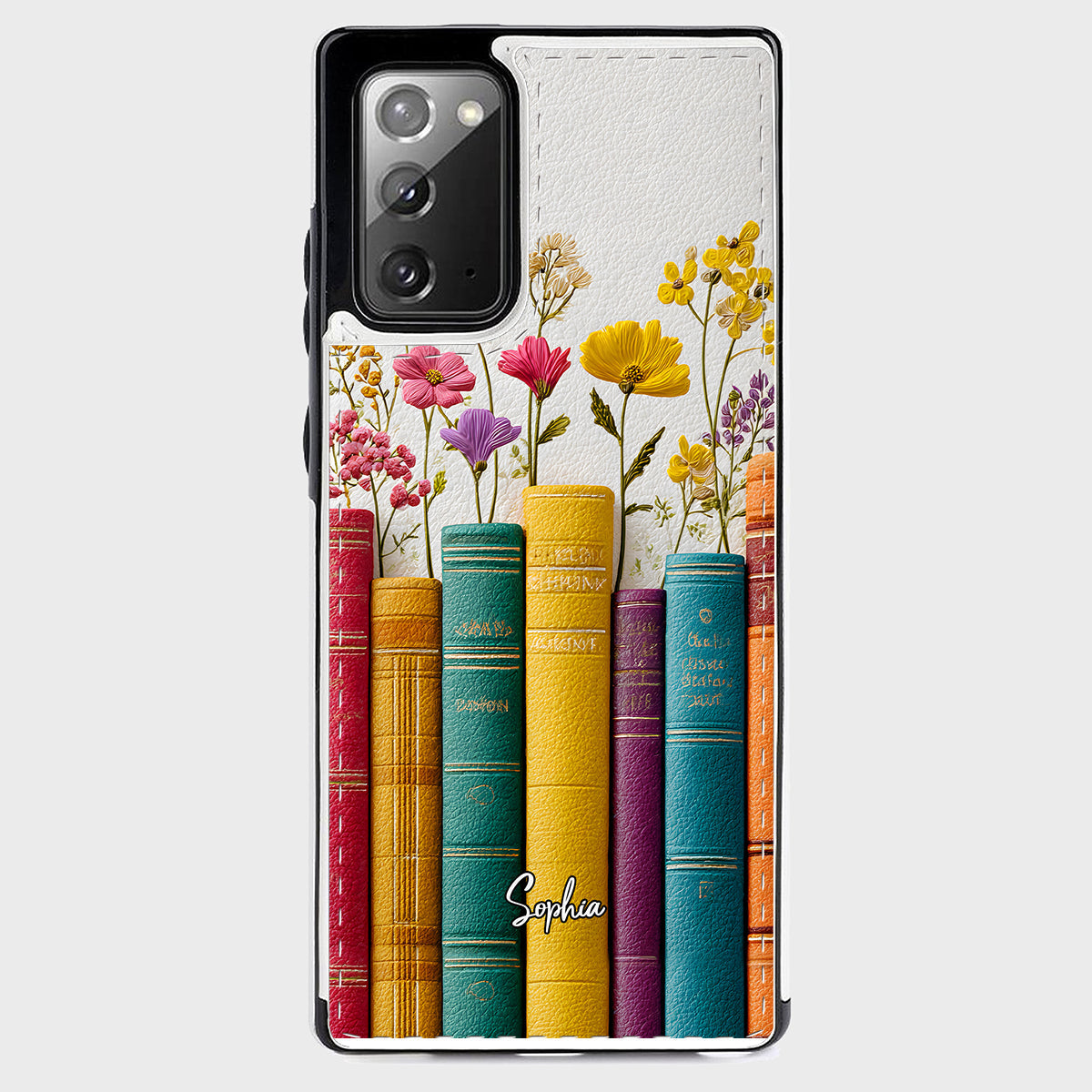 Vintage-Blumenbuch – Personalisiertes Buch, faltbare Handyhülle