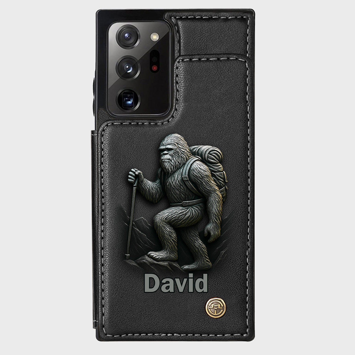 Sasquatch - Personalisierte Handyhülle mit Wanderbrieftasche