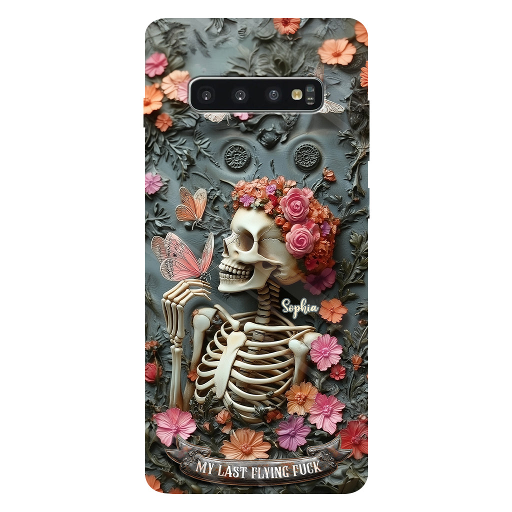 Mein letzter Fick - Personalisierte Handyhülle mit Totenkopf-Vollbild