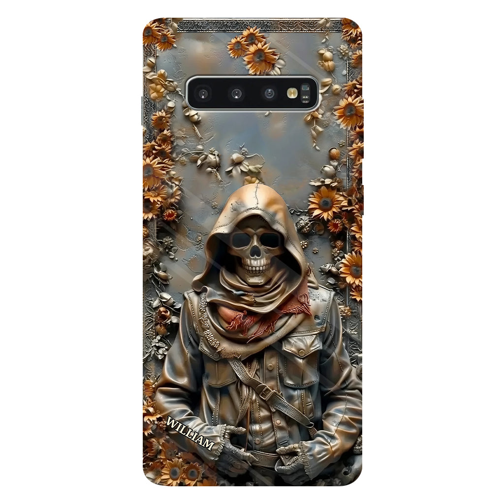 Vintage-Totenkopf – Personalisierte Handyhülle mit Totenkopf-Vollbild