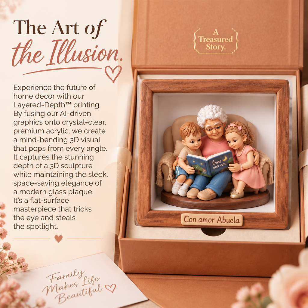 Personalized Custom Photo Christmas Black Christmas Family of Five Acrylic Plaque Home Decor