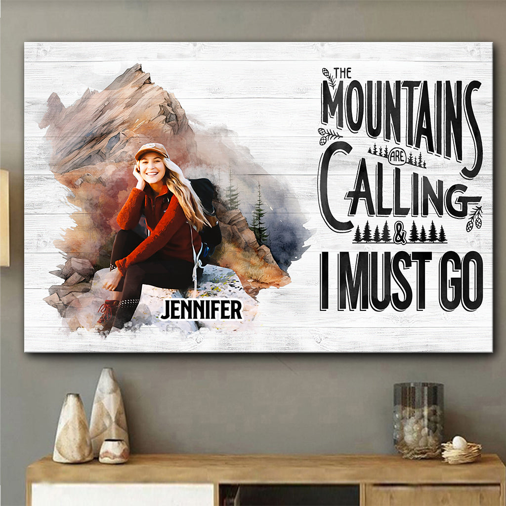 Der Berg ruft – Personalisierte Wanderleinwand und Poster