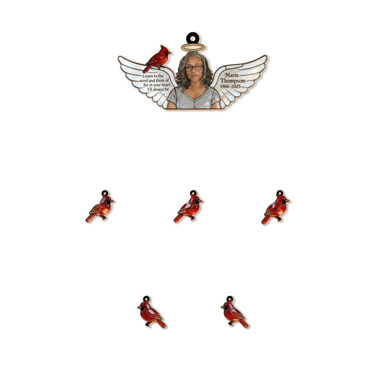 In Loving Memory - Personalized Memorial Wind Chime With Charms