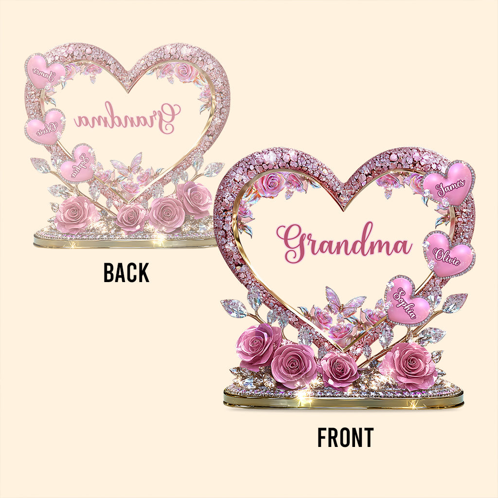 Weihnachtsgeschenk für Oma und Mama – personalisierte Acrylplakette in individueller Form