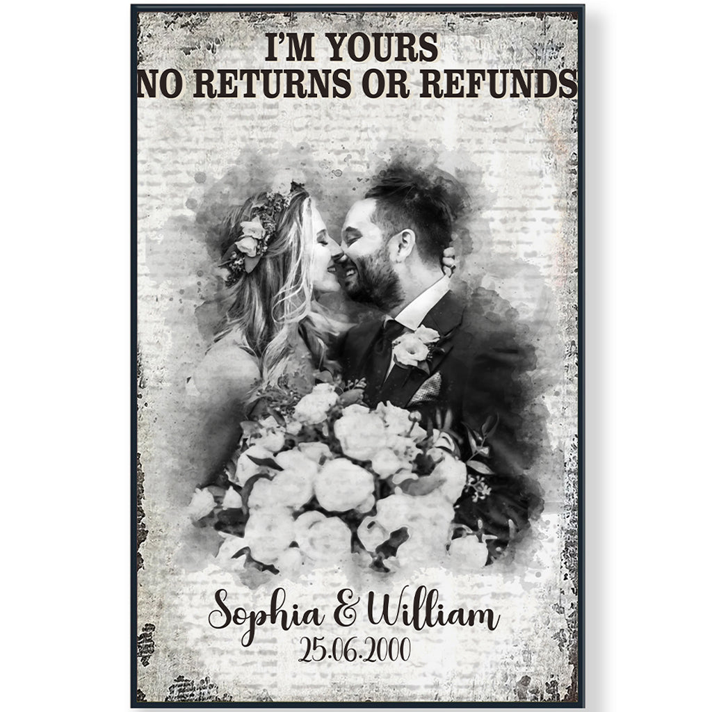 And They Lived Happily Ever After - Personalized Husband And Wife Canvas And Poster