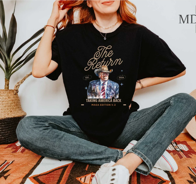 „Ain't My First Rodeo“ Trump Comfort Colors Shirt, Western Donald Trump, Donald Trump Cowboy Shirt, MAGA Shirt, Cowboy Trump Shirt T-Shirt & Hoodie