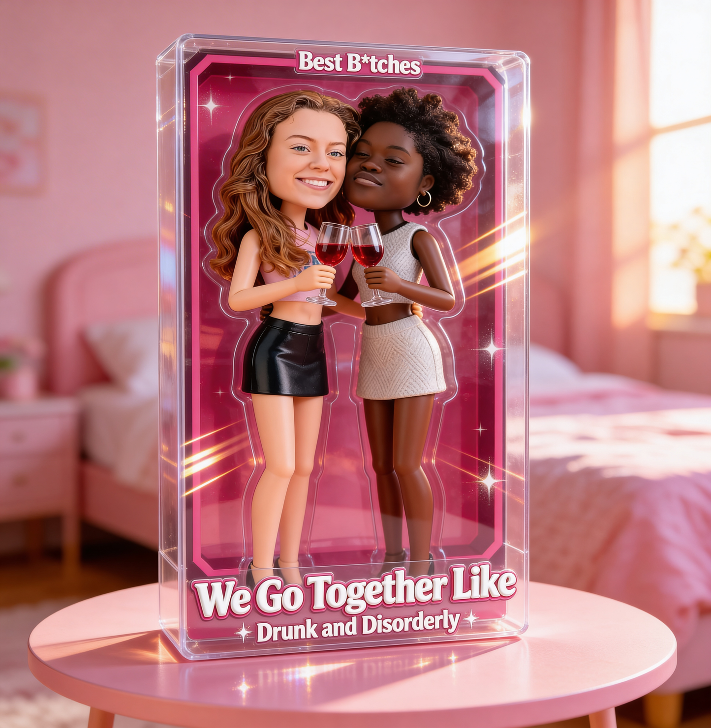 Bestie Gift, Doll-Style - Personalized Bestie Custom Shaped Acrylic Plaque