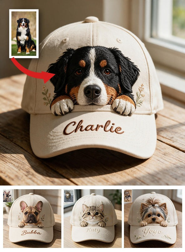 Personalisierte Peeking Tri-Color Australian Shepherd Classic Cap, Süßes Geschenk für Aussie-Hundehalter