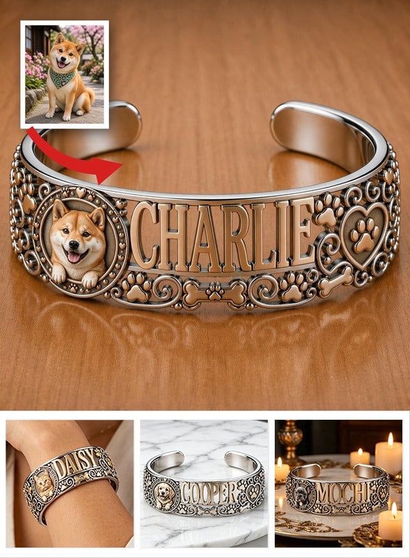 Personalisierbares Armband mit lächelndem Shiba Inu - Geschenk für Shiba-Hundeliebhaber