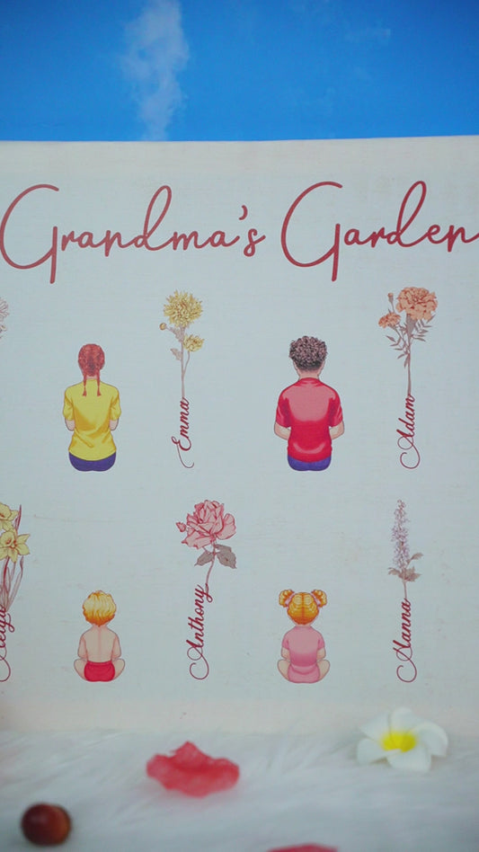 Grandma's Garden - Personalized Grandma Canvas And Poster
