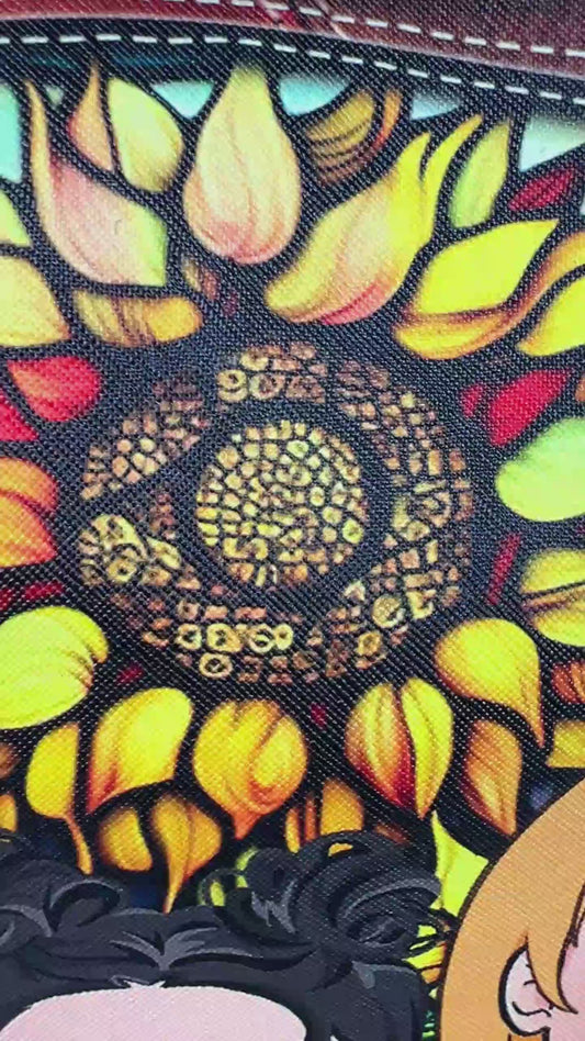 You Are My Sunshine Sunflower Stained Glass - Personalized Mother Tote Bag