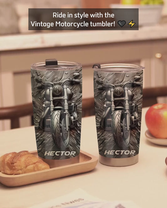 Vintage-Motorrad – personalisierter Biker-Becher