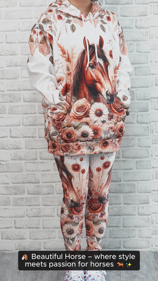 Beautiful Horse - Personalized Horse Hoodie and Leggings