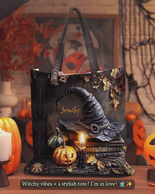 Herbstritual einer Hexe – Personalisierte Hexen-Tragetasche