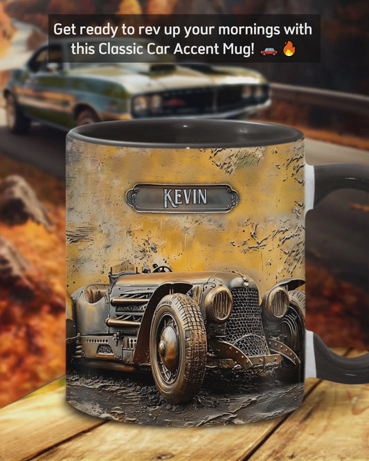 Klassisches Auto - Personalisierte Tasse mit Muscle-Car-Motiv