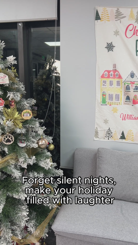 Christmas is Coming to Poundtown - gift for wife, boyfriend, girlfriend - Personalized Wall Tapestry