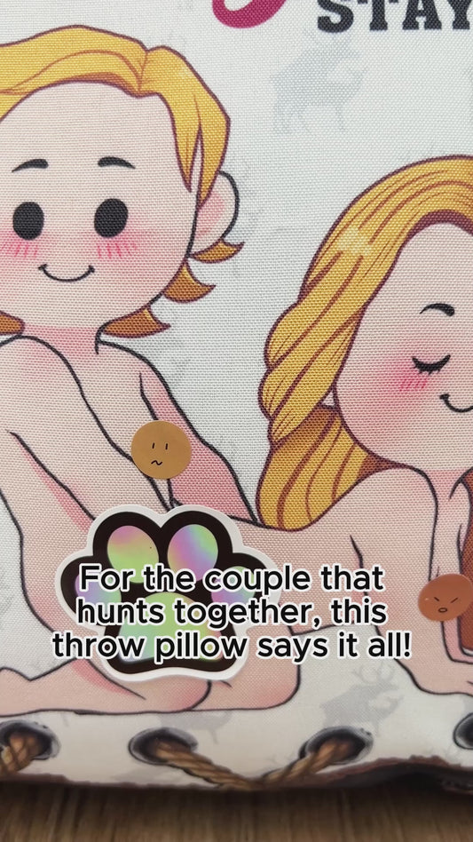 Gemeinsam jagen, zusammenbleiben – personalisiertes Jagd-Dekokissen