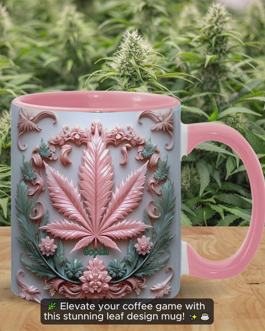 Atemberaubendes Blatt – personalisierte Tasse mit Cannabis-Motiv