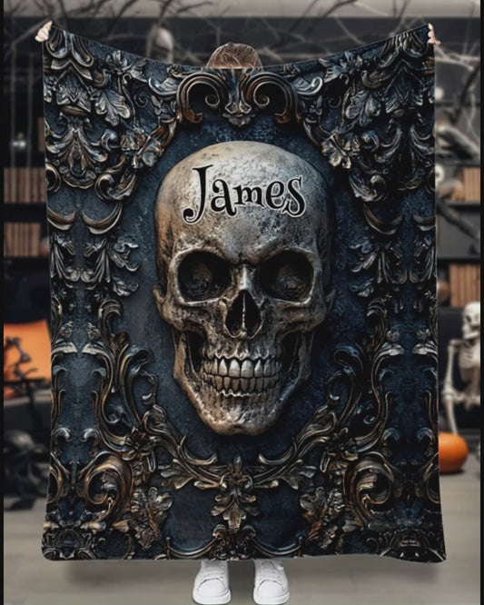 Awesome Skull - Personalized Skull Blanket