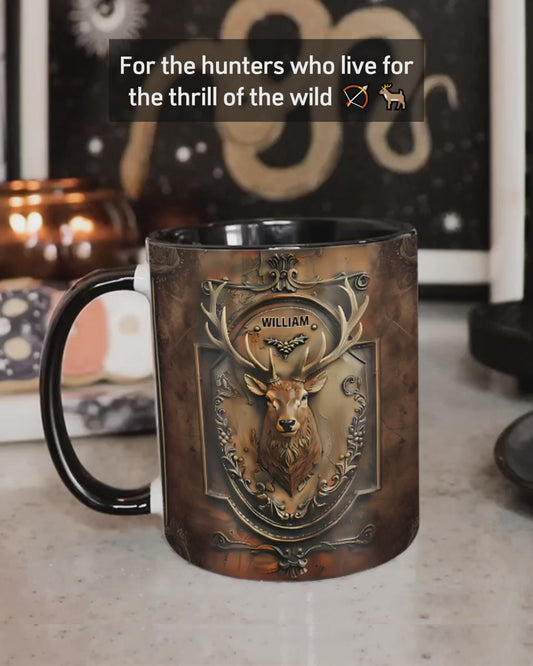 Hirschjäger - Personalisierter Becher mit Jagdmotiv