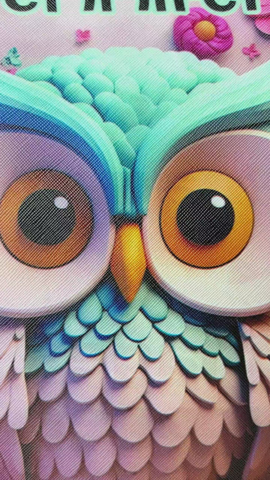 Coole Eule – Personalisierte Eulen-Tragetasche