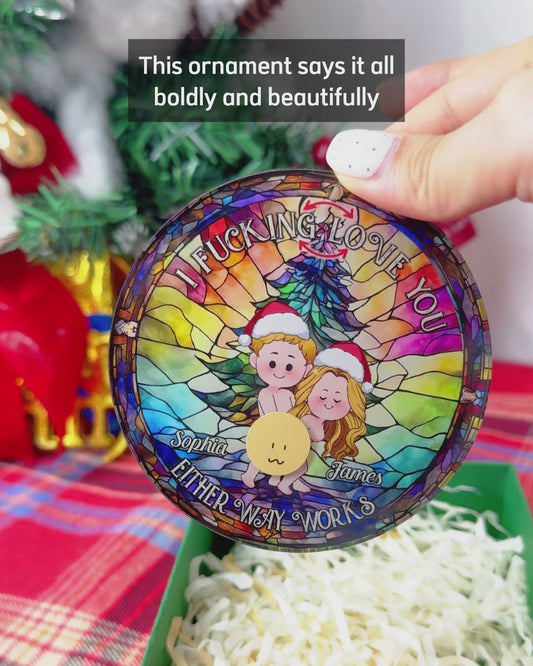 I Love You - gift for husband, wife, boyfriend, girlfriend - Personalized Ornament