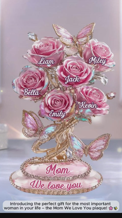 Mom We Love You - Personalized Mother Custom Shaped Acrylic Plaque